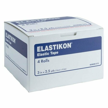 JOHNSON & JOHNSON Elastikon Elastic Tape, 3 in. x 2.5 Yards, 4PK JJ5175